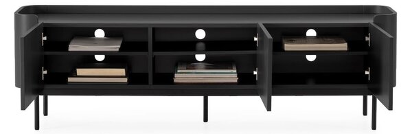 Černý TV stolek 180x55x40 cm Willa – MOME
