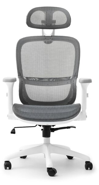 Kancelářské křeslo Ikergen (šedá + bílá). Akce -15%