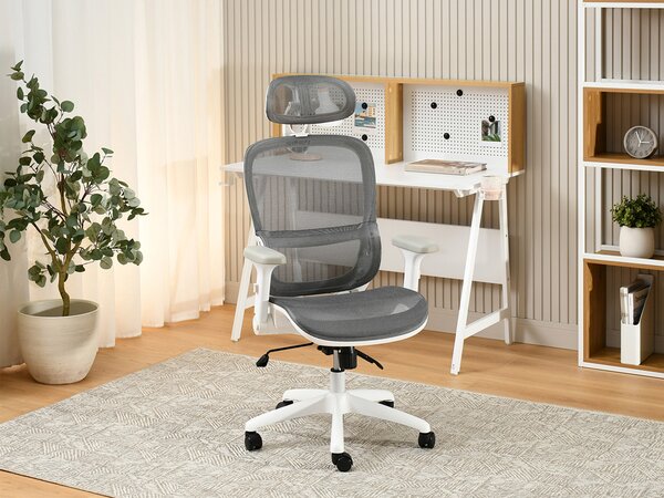 Kancelářské křeslo Ikergen (šedá + bílá). Akce -15%