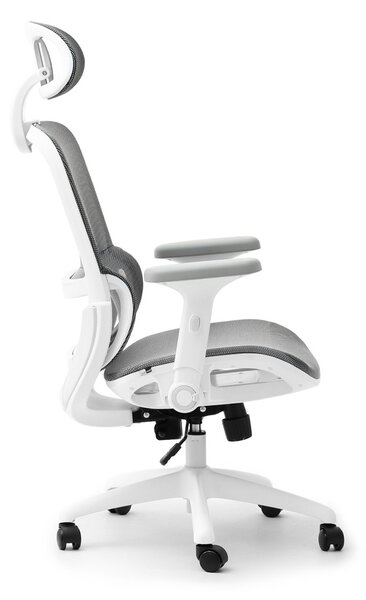 Kancelářské křeslo Ikergen (šedá + bílá). Akce -15%