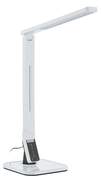 Stolní lampa Lindby, Eleni, stmívatelné, Bílá, Pracovna, Plast, Moderní