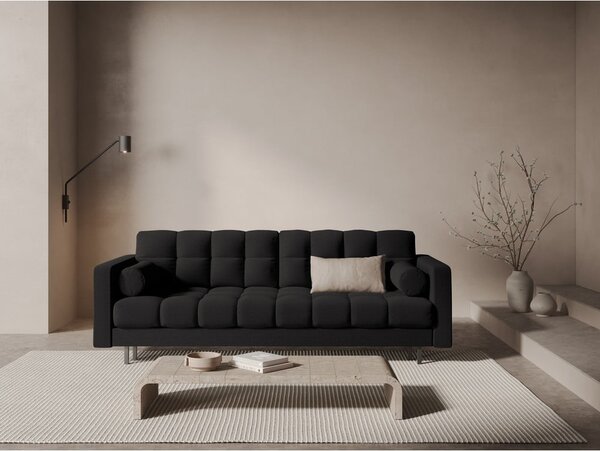 Tmavě šedá rozkládací/s úložným prostorem pohovka 222 cm Bali – Cosmopolitan Design