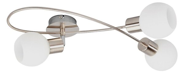 Stropní Lampa Lindby, Elaina, stmívatelné, Šedá, Obývací pokoj, Kov, Moderní