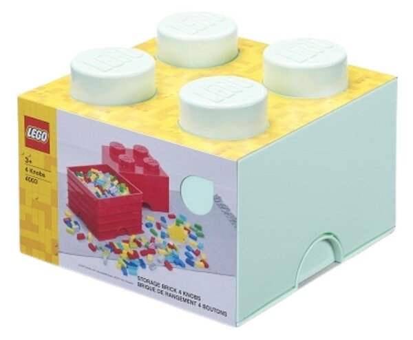 Tyrkysový úložný box LEGO® Smart 25 x 25 cm