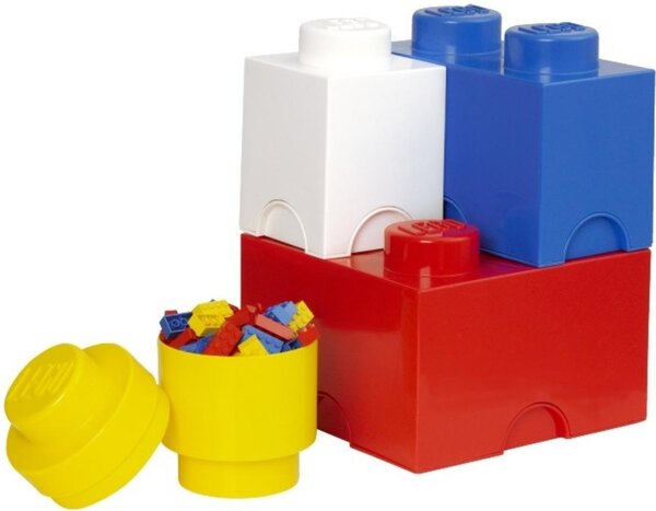 Lego® Sada čtyř pestrých úložných boxů LEGO® Storage