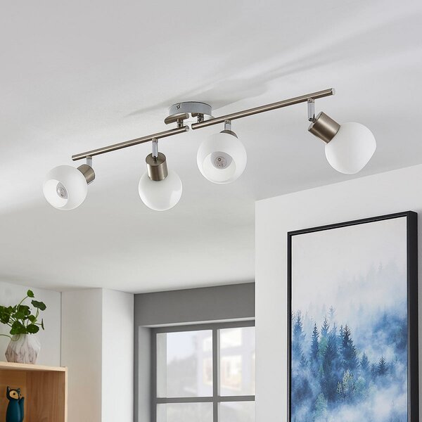Stropní Lampa Lindby, Elaina, stmívatelné, Metalická, Obývací pokoj, Kov, Moderní