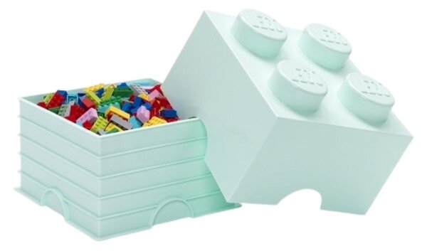 Tyrkysový úložný box LEGO® Smart 25 x 25 cm