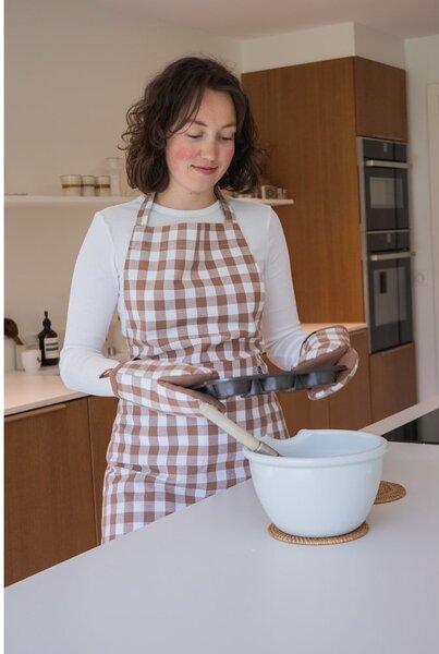 Bavlněné kuchyňské rukavice v sadě 2 ks Gingham – Tiseco Home Studio