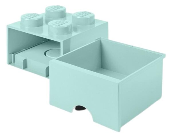 Tyrkysový úložný box LEGO® Storage 25 x 25 cm