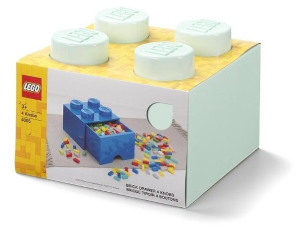 Tyrkysový úložný box LEGO® Storage 25 x 25 cm