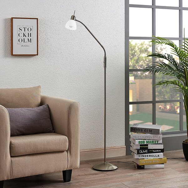 Stojací Lampa Lindby, Gwendolin, Metalická, Obývací pokoj, Kov, Moderní