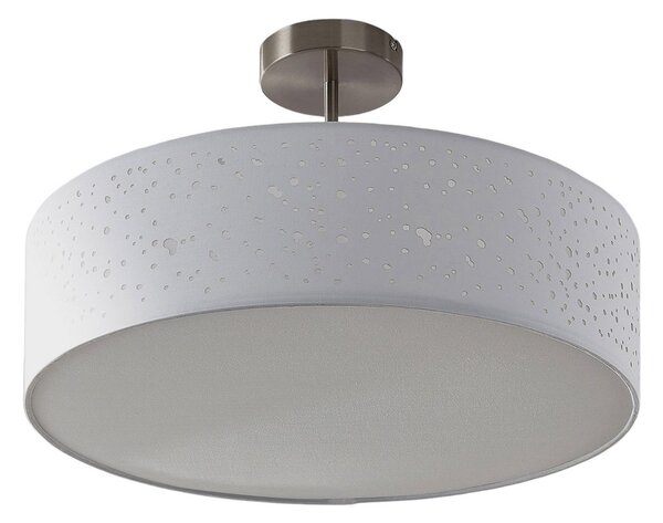Stropní Lampa Lindby, Umma, stmívatelné, Bílá, Obývací pokoj, Tkanina / Textil, Moderní