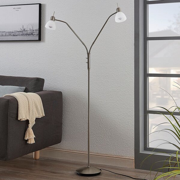 Stojací Lampa Lindby, Gwendolin, Metalická, Obývací pokoj, Kov, Moderní