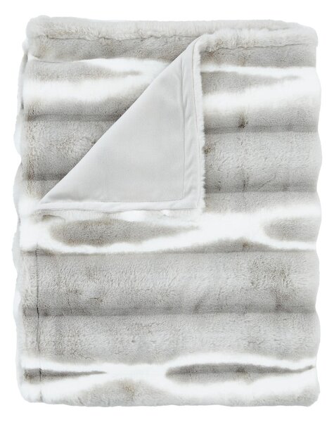 Světle šedá deka z umělé kožešiny 130x170 cm Flint – Catherine Lansfield