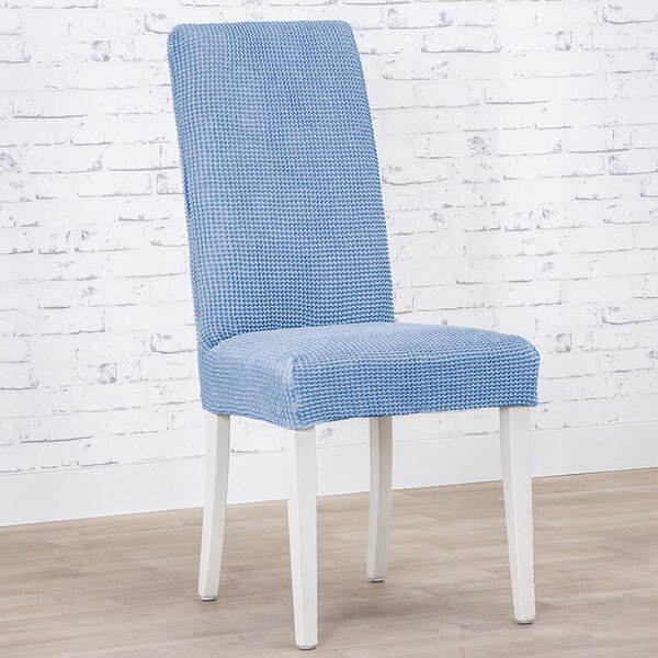 Super strečové potahy NIAGARA modrá židle s opěradlem 2 ks (40 x 40 x 55 cm)