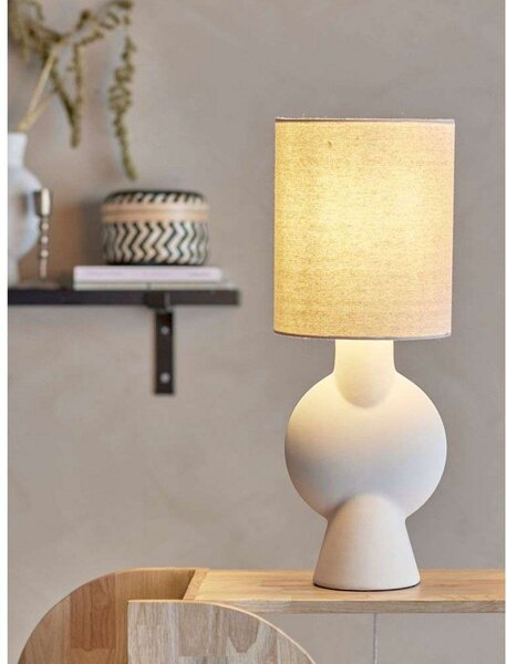 Stolní lampa Bloomingville, Béžová, Obývací pokoj, Kámen