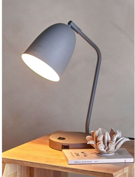 Stolní lampa Bloomingville, Šedá, Obývací pokoj, Kov