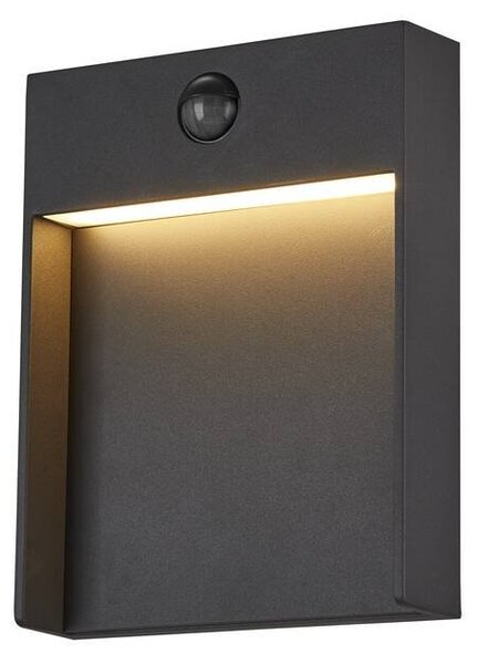 LA 1002954 FLATT SENSOR Outdoor, nástěnné LED svítidlo, 3000K, IP65, antracitové - BIG WHITE (SLV)
