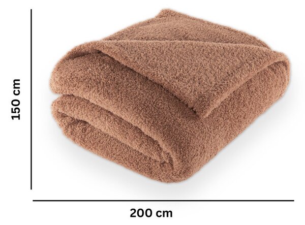 Hnědá deka z mikroplyše 150x200 cm Cocoon – Tiseco Home Studio