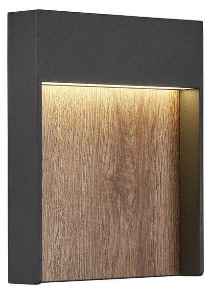 LA 1002953 FLATT Outdoor, nástěnné LED svítidlo, 3000K, IP65, antracitové/hnědé - BIG WHITE (SLV)