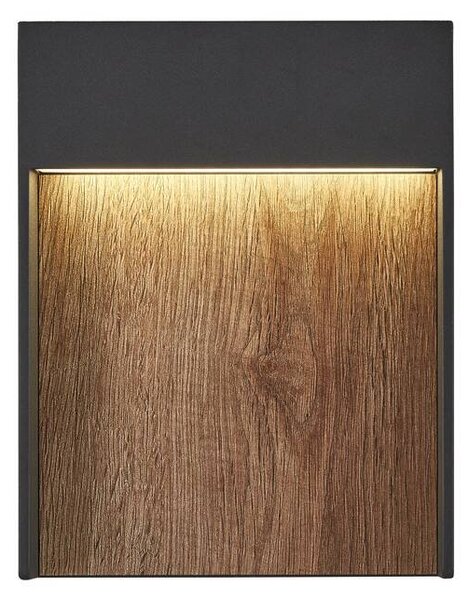 LA 1002953 FLATT Outdoor, nástěnné LED svítidlo, 3000K, IP65, antracitové/hnědé - BIG WHITE (SLV)
