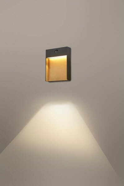 LA 1002954 FLATT SENSOR Outdoor, nástěnné LED svítidlo, 3000K, IP65, antracitové - BIG WHITE (SLV)