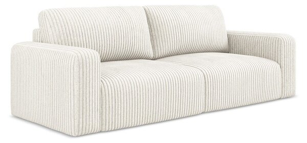 Krémová manšestrová rozkládací/s úložným prostorem pohovka 252 cm Kona – Makamii