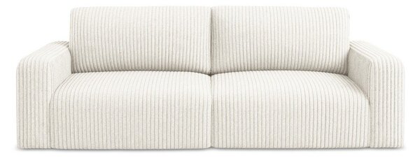 Krémová manšestrová rozkládací/s úložným prostorem pohovka 252 cm Kona – Makamii