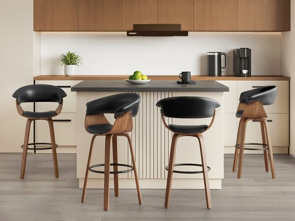 Barová židle Elynah 75 (černá). Akce -18%