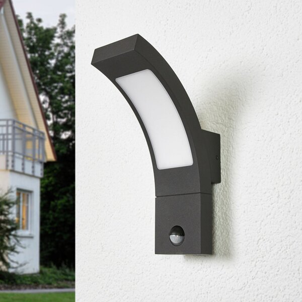 Juvia LED Venkovní Nástěnné Svítidlo s Sensor Graphite