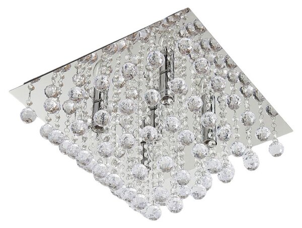 Stropní Lampa Lindby, Annica, stmívatelné, Transparentní, Obývací pokoj, Kov, Moderní