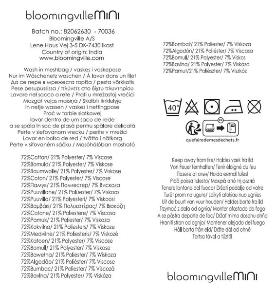 Dětská deka z recyklované bavlny 130x160 cm Cherry – Bloomingville Mini