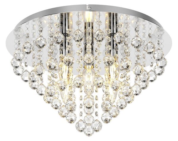 Stropní Lampa Lindby, Annica, stmívatelné, Transparentní, Obývací pokoj, Kov, Moderní