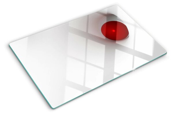 Krájecí prkénko skleněné Červený kruh na průhledném pozadí ddk-nr-wm-00005891