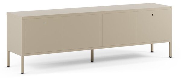 Krémový kovový TV stolek 160x50x35 cm Fayna – Marckeric