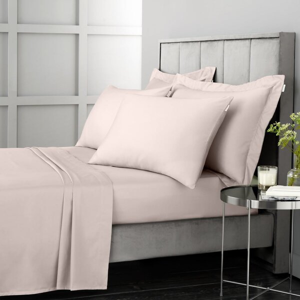 Růžové napínací prostěradlo z bavlněného saténu 150x200 cm Cotton Sateen – Bianca