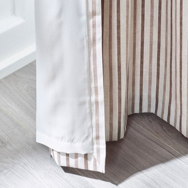 Hnědé závěsy v sadě 2 ks 168x183 cm Logan Stripe – Catherine Lansfield