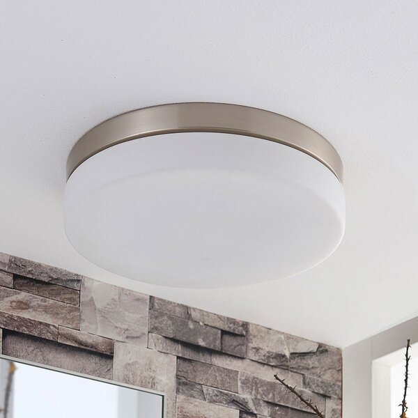 Stropní Lampa Lindby, Amilia, stmívatelné, Metalická, Koupelna, Sklo, Moderní