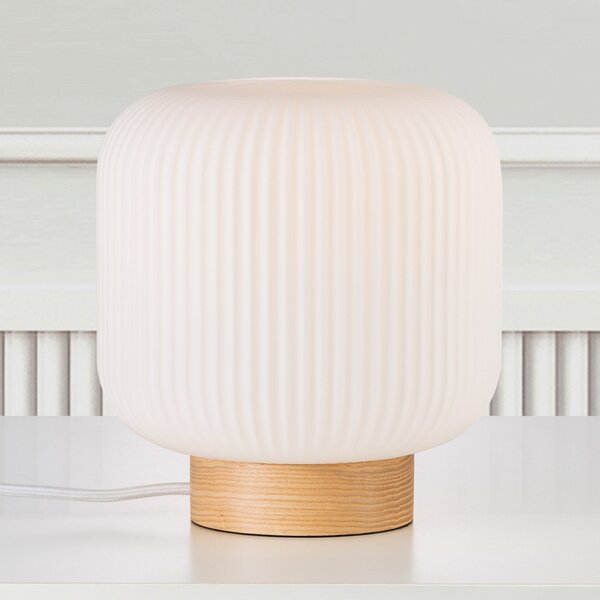 Stolní lampa Nordlux, Milford, Bílá, Obývací pokoj, Sklo, Skandinávský