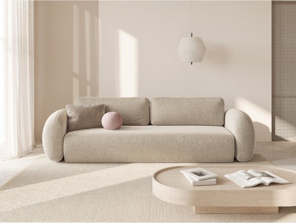 Béžová žinylková rozkládací/s úložným prostorem pohovka 262 cm Tonale – Cosmopolitan Design
