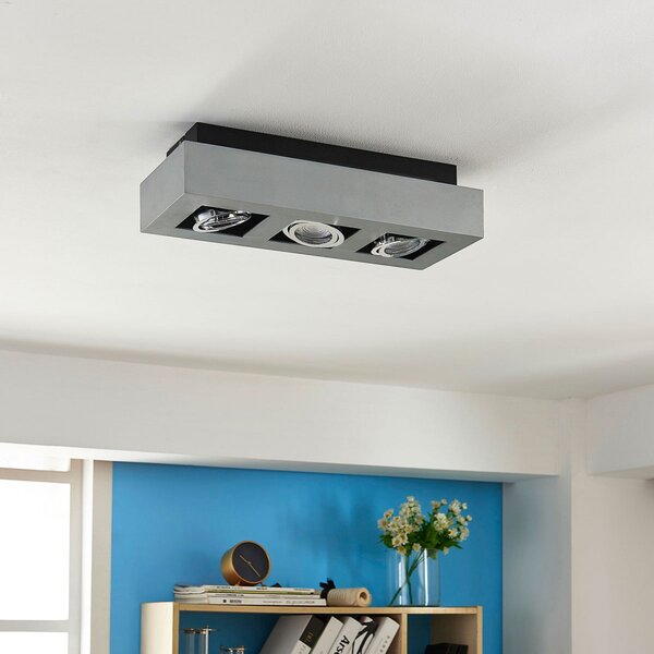 Stropní Lampa Arcchio, VINCE, stmívatelné, Šedá, Chodba, Hliník, Moderní