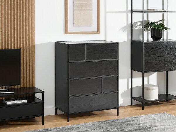Komoda Samboan (černá). Akce -10%