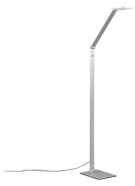 Stojací Lampa Lucande, Resi, stmívatelné, Metalická, Pracovna, Hliník, Moderní