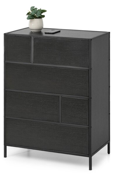 Komoda Samboan (černá). Akce -10%