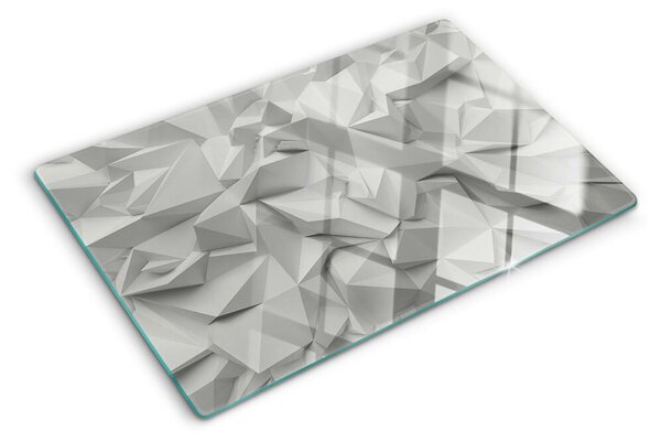 Krájecí prkénko skleněné Abstraktní 3D vzor v odstínech šedé ddk-nr-wm-00005910