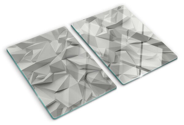 Krájecí prkénko skleněné Abstraktní 3D vzor v odstínech šedé ddk-nr-wm-00005910