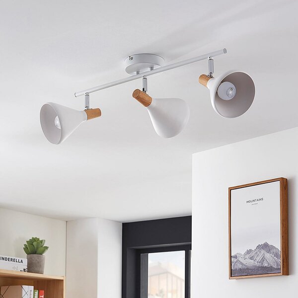 Stropní Lampa Lindby, Arina, stmívatelné, Bílá, Ložnice, Kov, Moderní