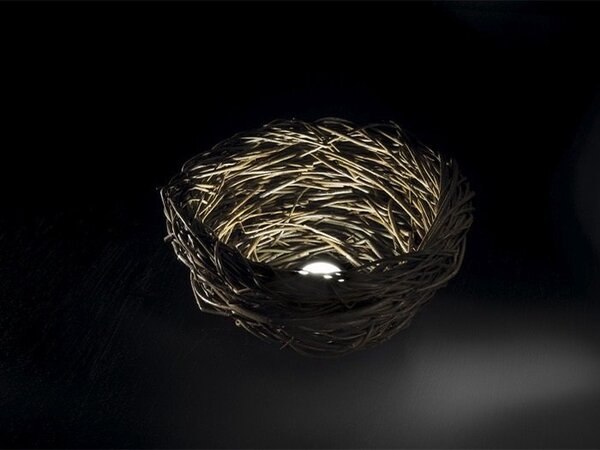 LND NS70000DNB10G Venkovní svítidlo NEST Ø17cm 8W vrbové proutí - LANDA