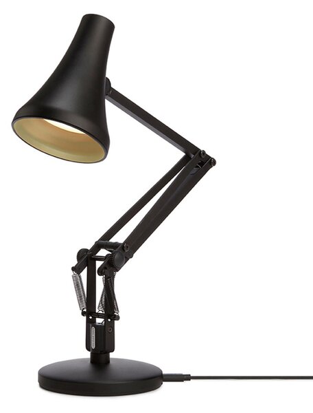 Stolní lampa Anglepoise, 90 Mini Mini, stmívatelné, Černá, Pracovna, Kov, Industriální design