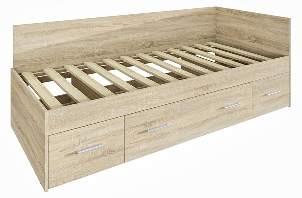 Postel RANGO (R) 90cm, s roštem a s úložným prostorem